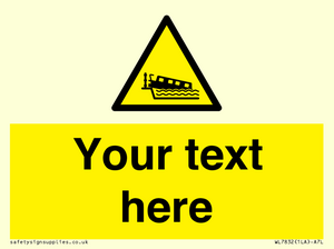 Custom warning grounding narrow boat on lock cill